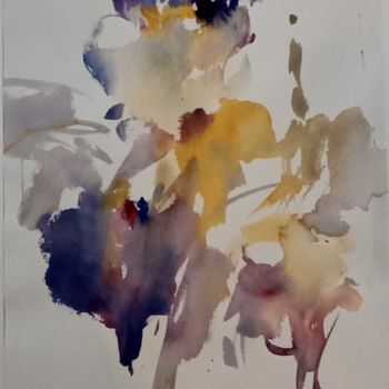 Peinture intitulée "iris" par Bea Bouquet, Œuvre d'art originale, Aquarelle