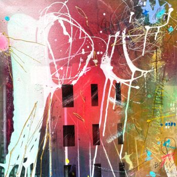 Pintura titulada "Home Is Love No.4" por Bea Schubert, Obra de arte original, Acrílico Montado en Bastidor de camilla de mad…