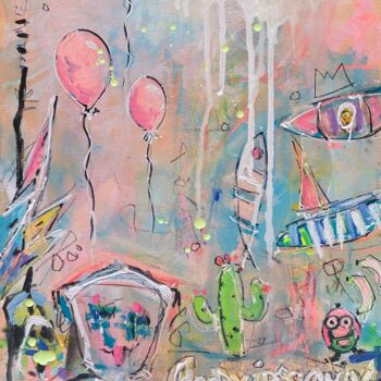 Painting titled "Good Vibes Only No.…" by Bea Schubert, Original Artwork, Acrylic