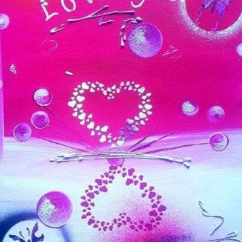 Painting titled "AMOUR CHERIE peintu…" by Beata Dautrey, Original Artwork, Acrylic