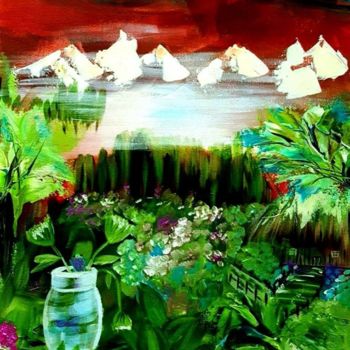 Peinture intitulée "EDEN tableau modern…" par Beata Dautrey, Œuvre d'art originale, Acrylique