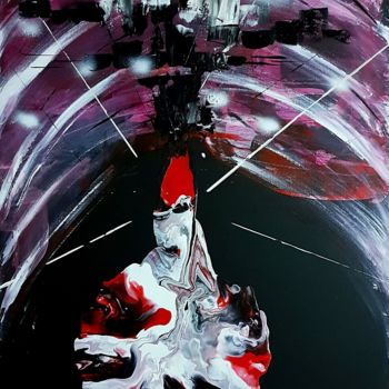 Painting titled "CLOWN art abstrait…" by Beata Dautrey, Original Artwork, Acrylic