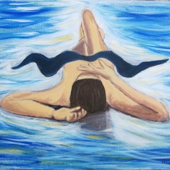 Painting titled "nue en bord de mer" by Beam, Original Artwork