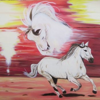 Peinture intitulée "esprit cheval" par Beam, Œuvre d'art originale