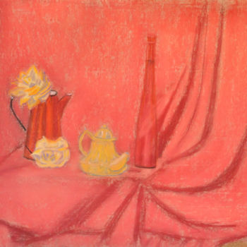 Desenho intitulada "THE AU LAIT OU THE…" por B De Lavaulx, Obras de arte originais, Pastel