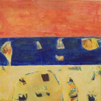 Pintura intitulada "07 03 Mare Mediterr…" por Beata Wehr, Obras de arte originais