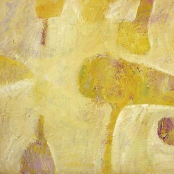 Painting titled "10 1 Yellow landsca…" by Beata Wehr, Original Artwork, Oil