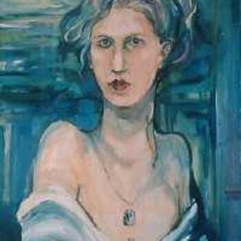 Peinture intitulée "En bleu" par Beata Nowakowska-Kiwior, Œuvre d'art originale