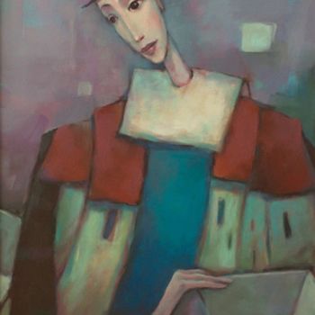 Картина под названием "Seller" - Beata Wrzesinska, Подлинное произведение искусства, Масло