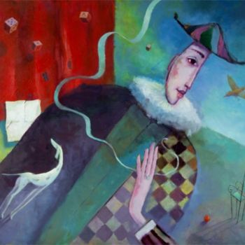 Malarstwo zatytułowany „Zapomniany watek” autorstwa Beata Wrzesinska, Oryginalna praca, Olej