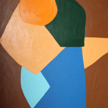 Peinture intitulée "Abstrait figuratif…" par Beatrice Bodasca, Œuvre d'art originale, Acrylique Monté sur Châssis en bois