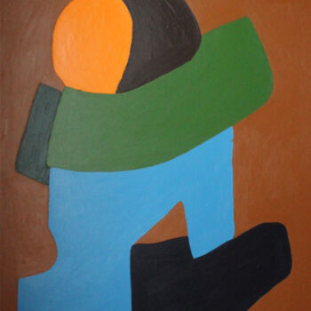 Pintura titulada "Abstrait figuratif…" por Beatrice Bodasca, Obra de arte original, Acrílico Montado en Bastidor de camilla…