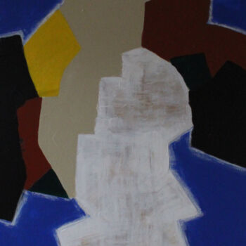 Pittura intitolato "Abstrait bleu Polia…" da Beatrice Bodasca, Opera d'arte originale, Acrilico Montato su Telaio per barell…