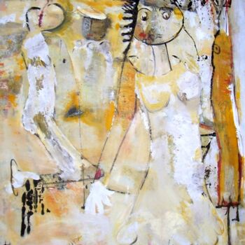 Картина под названием "joyeuse femme" - Béatrice D, Подлинное произведение искусства, Масло