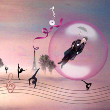 Arts numériques intitulée "Erik Satie Gnossien…" par Béatrice Véronique Douda, Œuvre d'art originale, Peinture numérique Mon…