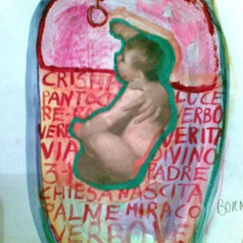Σχέδιο με τίτλο "Born II" από Beatrice Feo Filangeri, Αυθεντικά έργα τέχνης