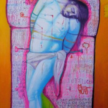 Картина под названием "Jesus Pop" - Beatrice Feo Filangeri, Подлинное произведение искусства