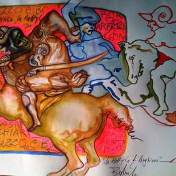 Peinture intitulée "the battle of Anghi…" par Beatrice Feo Filangeri, Œuvre d'art originale