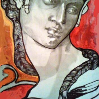 Peinture intitulée ""Cleopatra" Pop B" par Beatrice Feo Filangeri, Œuvre d'art originale