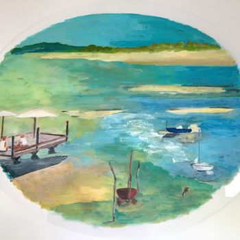 Painting titled "LE DÉJEUNER AU BASS…" by Béatrice Marty, Original Artwork, Acrylic Mounted on Plexiglass