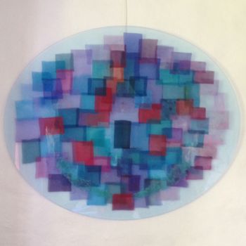 拼贴 标题为“AU DELA DU RÉEL” 由Béatrice Marty, 原创艺术品, 拼贴 安装在有机玻璃上