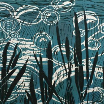 Printmaking titled "Ondes" by Beatrice Mazoires, Original Artwork