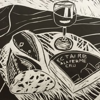 "du pain, du vin, du…" başlıklı Baskıresim Beatrice Mazoires tarafından, Orijinal sanat