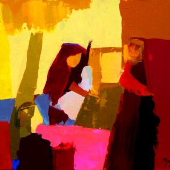 Painting titled "Nativité" by Migliore, Original Artwork
