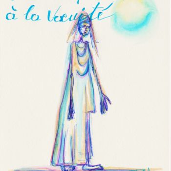 Рисунок под названием "l'être intérieur n°8" - Béatrice Pillard, Подлинное произведение искусства, Акварель