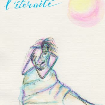 Dessin intitulée "l'être intérieur n°…" par Béatrice Pillard, Œuvre d'art originale, Stylo à bille