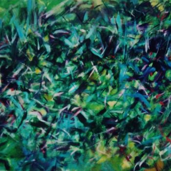 Peinture intitulée "Le pari du Vert" par Béatrice Travers, Œuvre d'art originale, Huile