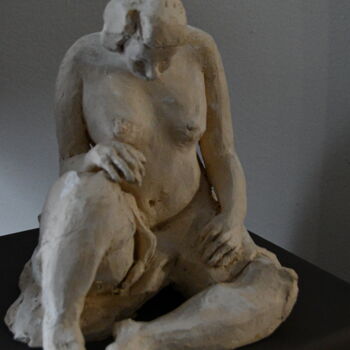 Escultura titulada "Assise , tu pensais" por Bhyest, Obra de arte original, Terracota