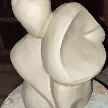 Sculpture titled "Esprit de Noël 2020" by Terredediane, Original Artwork, Clay