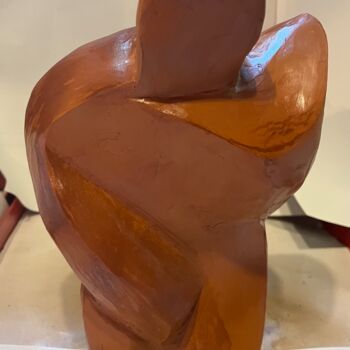 Sculpture intitulée "Le patineur" par Terredediane, Œuvre d'art originale, Argile