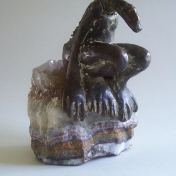 Sculptuur getiteld "Vigile" door Béatrice De Greef, Origineel Kunstwerk, Bronzen