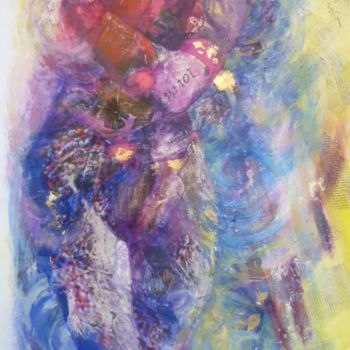Malerei mit dem Titel "la danseuse indienne" von Bea Rialland, Original-Kunstwerk, Acryl