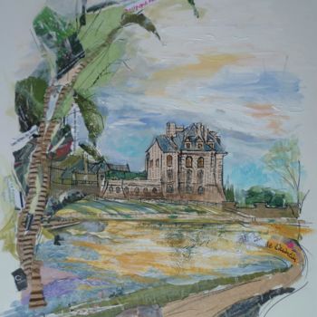 Painting titled "quintin,le château…" by Bea Rialland, Original Artwork, Acrylic