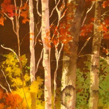 Pintura titulada "bosque-otonal.jpg" por Beatriz Elena Hoyos H, Obra de arte original
