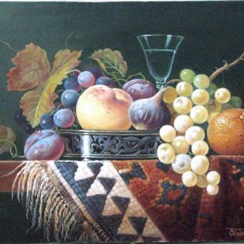 Painting titled "натюрморт" by Vladimir Bebiia, Original Artwork, Oil