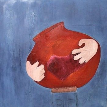 Pintura titulada "La jarre" por Bebu, Obra de arte original, Oleo