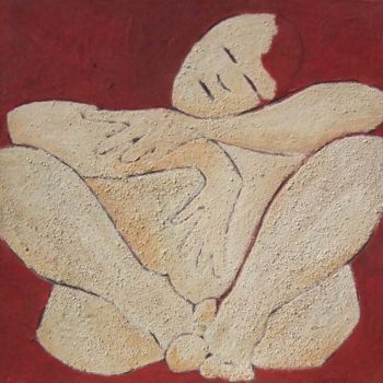 Painting titled "Sand Man" by Bebu, Original Artwork, Oil