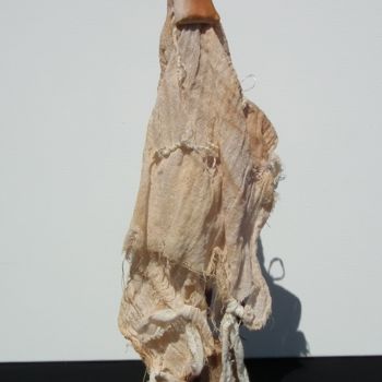Sculpture intitulée "Fétiche 6 - promise" par Bebu, Œuvre d'art originale, Argile