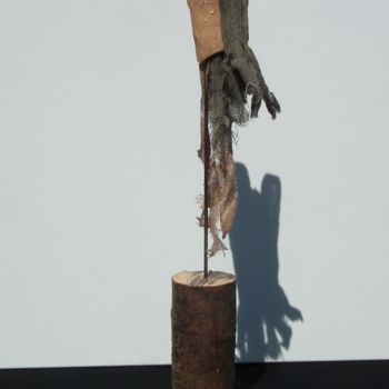 Sculpture titled "Fétiche 4 - puissan…" by Bebu, Original Artwork, Clay