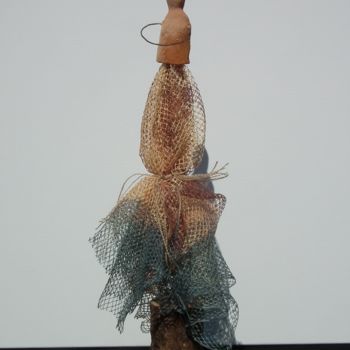 Sculpture intitulée "Fétiche 2 - marquise" par Bebu, Œuvre d'art originale, Argile
