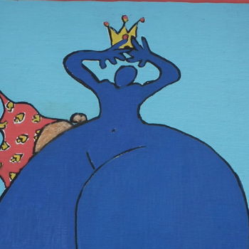 Картина под названием "Mon roi" - Bebu, Подлинное произведение искусства, Акрил