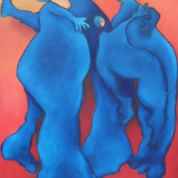 Pintura titulada "Danse de sages et d…" por Bebu, Obra de arte original, Oleo