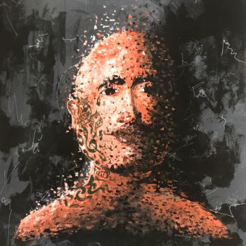 Peinture intitulée "R.G 02" par Bechti, Œuvre d'art originale, Acrylique