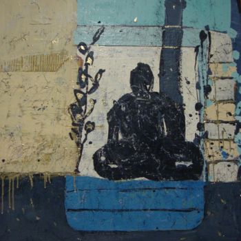 Painting titled "Zen Meditation" by Heidrun Becker, Original Artwork, Acrylic