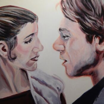 Pittura intitolato "Leia & Han" da Becky Arner, Opera d'arte originale, Acrilico