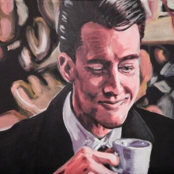 Schilderij getiteld "Agent Cooper" door Becky Arner, Origineel Kunstwerk, Acryl